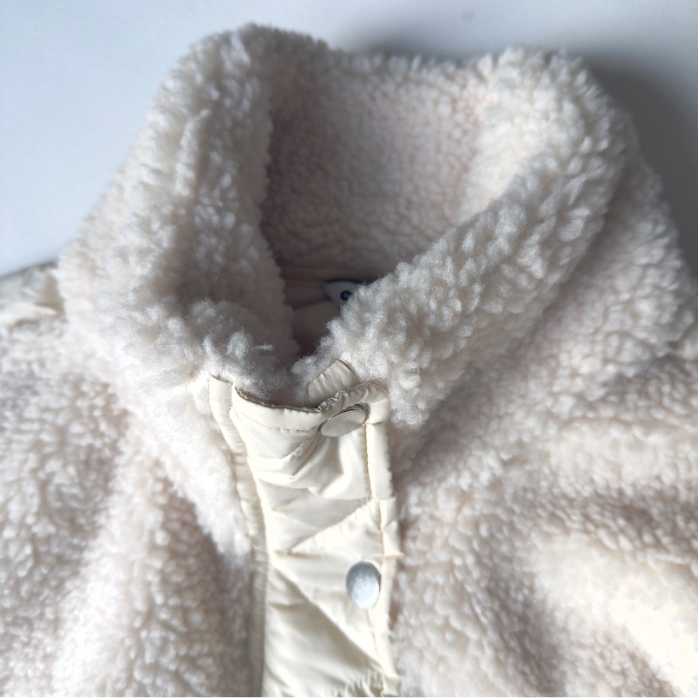 Athleta Cream Sherpa Long Coat